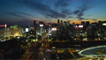 都心ビルとオアシス21の夜景　フィクス撮影（タイムラプス）  4k 57987271