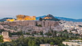 Timelapse of Parthenon, Acropolis of Athens, Greece at sunset 58315378