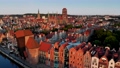 Gdansk, Poland. Beautiful old buildings at the bank of Motlawa River. 4K, UHD 60952158