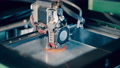 Three dimensional 3d printer working at 3d printing lab. 62083020