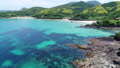 長崎件平戸市の綺麗な海　綺麗な景色のドローンの空撮映像　青い海と絶壁をドローンで飛行 67678419