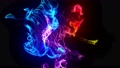 injection of fluorescent ink in water in 4k. 3d render of glow particles in ink flow. Interaction of two colliding flows. Luma matte as alpha channel. Shiny ink effect advection. 10 69979659
