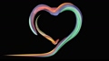 Colorful brush paints a heart shape - abstract animation 70464699
