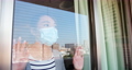 asian woman is self quarantine  72082755