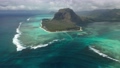 Beautiful view from the height of mount Le Morne-Brabant and the waves .Underwater waterfall near mount Le Morne in the Indian ocean 72885598