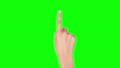 Set of 12 hand touchscreen gestures, showing the uses of computer touchscreen, tablet or trackpad. Female hand. Green screen. More options in my portfolio.  75169760