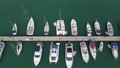drone image of yachts moored at the pier 75753500