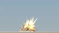 Massive explosion on blue bakground 76259118