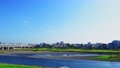 多摩川の新二子橋からタイムラプス（川崎→二子玉川） 76350304