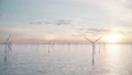 large offshore wind farm or wind park in the sea 76371525