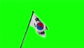4K 3D animation. Flag of South Korea waving in the 77748600