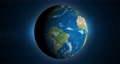 Earth planet rotating in its own orbit in the outer space 78744371