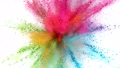 Super Slow Motion Shot of Color Powder Explosion Isolated on White Background at 1000fps. 78753319
