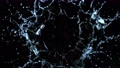 Super Slow Motion Shot of Water Splash Isolated on Black Background at 1000fps. 81159636