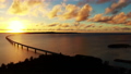沖縄の美しい海と夕暮れの空を空撮 ＠宮古島 伊良部大橋 81718489