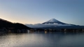 Mt. Fuji time lapse from Lake Kawaguchi in the sunrise 84215814