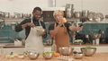Chefs Vlogging in Kitchen 84328246