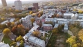 Aerial view of Quebec City Old Town in the fall season sunset time. 84333409