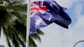 風に揺らめくオーストラリア国旗 86186777