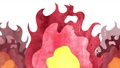 揺れる炎の手描きアニメーモーション 86817016