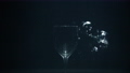 Footage of wine glass underwater in aquarium with bubbles 86880026