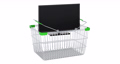 Modern TV set adding to shopping basket, 3d animation. 3D rendering 87662766