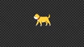 歩いて前進する犬のイラストアニメーション。柴犬のイメージ。アルファチャンネル付き。 88905195