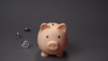 Pig money box and falling coins 89046228