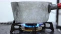 Heat the gas stove pot 89710774