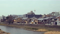 Kyoto cityscape and Kyoto Tower Gojo Ohashi to Kamogawa, Kyoto Tower 4K recording 89772420