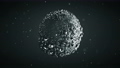 Dark gray cluster of bubbles is floating seamless loop 3D render animation 90241178
