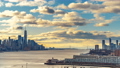Timelapse of Hudson river and Manhattan downtown 90357716