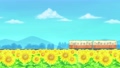 夏　ひまわり畑の風景　走る電車のアニメーション　ローカル線　青空 91301187