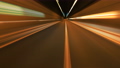 Light trail in tunnel. Driving through tunnel, fish-eye, time-lapse, motion blur 92622453