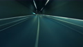 Light trail in tunnel. Driving through tunnel, fish-eye, time-lapse, motion blur 92622455