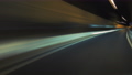 Light trail in tunnel. Driving through tunnel, fish-eye, time-lapse, motion blur 92622459
