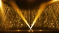 golden particle light and light illuminate the background of the award stage 92760663