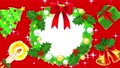 水彩のクリスマスリースとキラキラのフレームアニメーション 93084406