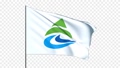 海南市　市旗　ループ素材　背景素材  アルファチャンネル付 93088902