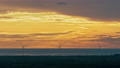 4K Timelapse of wind turbine generating electricity with beautiful sky at sunset 93398061
