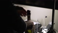 Man opens champagne bottle. Alcoholic drink, sparkling wine for the holiday.  93480007