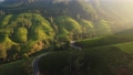 Aerial Drone View of Scenery Road Through Green Mountains Hills and Tea Plantations. Sri Lanka Natural Landscape. 93874324
