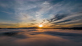 4K Hyperlapse aerial view drone flying over sea of fog at sunrise, Khoa Khai nui mountain, Phang Nga, Thailand 94033673