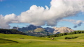 4K Time lapse of rolling clouds over Mt.Langkofel, view from Seiser Alm, Dolomites, Italy 94345497