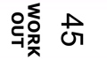 「WORKOUT」のカウントアップタイマー45秒、シンプルでクールなモノトーンの数字で数える。 94721118