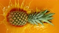 Super Slow Motion Shot of Splashing Fresh Pineapple. Filmed on High Speed Cinematic Camera at 1000fps. 94795661