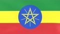 風にはためく国旗の3DCG動画、エチオピア 95249929