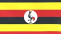 風にはためく国旗の3DCG動画、ウガンダ 95249932