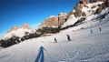FPV POV of alpine skiing in Dolomites, Italy 96032582