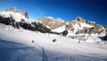 FPV POV of alpine skiing in Dolomites, Italy 96032583